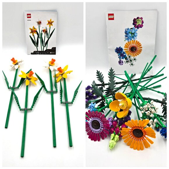 Lego Botanical Collection Wildflower Bouquet 10313 And Creator Daffodils 40747 - Picture 1 of 13
